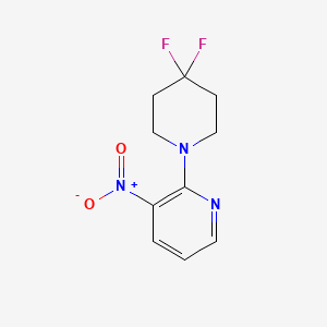 molecular formula C10H11F2N3O2 B1406255 2-(4,4-Difluoropiperidin-1-yl)-3-nitropyridine CAS No. 1774896-15-9