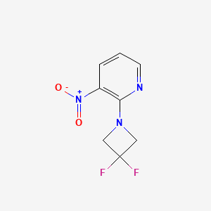 molecular formula C8H7F2N3O2 B1406256 2-(3,3-Difluoroazetidin-1-yl)-3-nitropyridine CAS No. 1713162-86-7