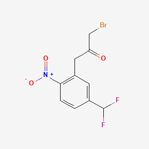 1-Bromo-3-(5-(difluoromethyl)-2-nitrophenyl)propan-2-one