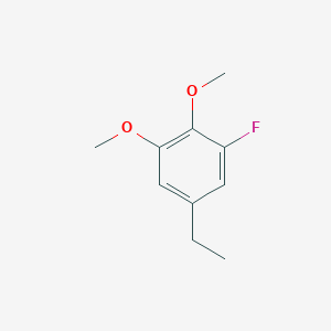 molecular formula C10H13FO2 B14062619 1,2-Dimethoxy-5-ethyl-3-fluorobenzene 