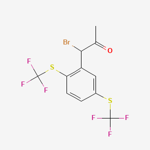 1-(2,5-Bis(trifluoromethylthio)phenyl)-1-bromopropan-2-one