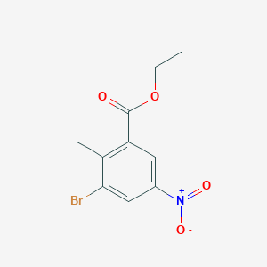 molecular formula C10H10BrNO4 B14062648 Ethyl 3-bromo-2-methyl-5-nitrobenzoate 