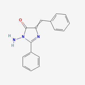 molecular formula C16H13N3O B14062651 3-Amino-5-benzylidene-2-phenyl-3,5-dihydro-4H-imidazol-4-one CAS No. 101117-48-0