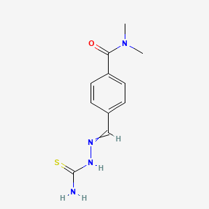 molecular formula C11H14N4OS B14062692 4-[(2-Carbamothioylhydrazinylidene)methyl]-N,N-dimethylbenzamide CAS No. 61206-34-6