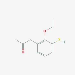 molecular formula C11H14O2S B14062698 1-(2-Ethoxy-3-mercaptophenyl)propan-2-one 