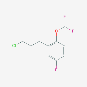 molecular formula C10H10ClF3O B14062738 1-(3-Chloropropyl)-2-(difluoromethoxy)-5-fluorobenzene 