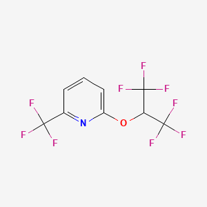 molecular formula C9H4F9NO B1406274 2-(1,1,1,3,3,3-Hexafluoropropan-2-yloxy)-6-(trifluoromethyl)pyridine CAS No. 1707358-17-5