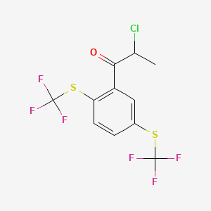 1-(2,5-Bis(trifluoromethylthio)phenyl)-2-chloropropan-1-one