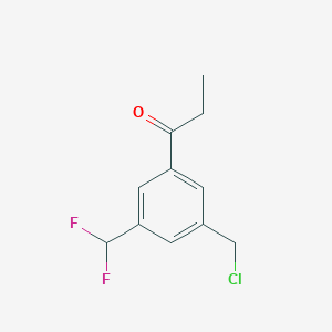 1-(3-(Chloromethyl)-5-(difluoromethyl)phenyl)propan-1-one