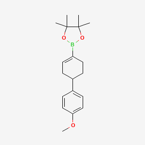 molecular formula C19H27BO3 B14062768 2-(4'-Methoxy-1,2,3,6-tetrahydro-[1,1'-biphenyl]-4-yl)-4,4,5,5-tetramethyl-1,3,2-dioxaborolane 