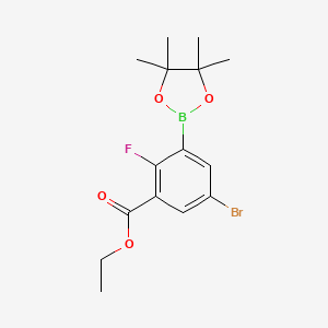 Ethyl 5-bromo-2-fluoro-3-(4,4,5,5-tetramethyl-1,3,2-dioxaborolan-2-yl)benzoate