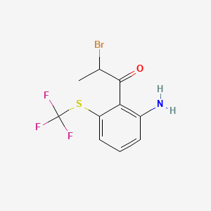 1-(2-Amino-6-(trifluoromethylthio)phenyl)-2-bromopropan-1-one