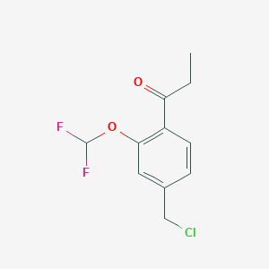 1-(4-(Chloromethyl)-2-(difluoromethoxy)phenyl)propan-1-one