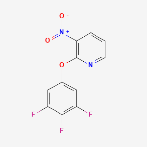 molecular formula C11H5F3N2O3 B1406281 3-Nitro-2-(3,4,5-trifluorophenoxy)pyridine CAS No. 1706458-59-4