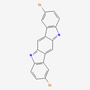 molecular formula C18H8Br2N2 B1406290 2,8-二溴吲哚并[3,2-b]咔唑 CAS No. 536757-96-7