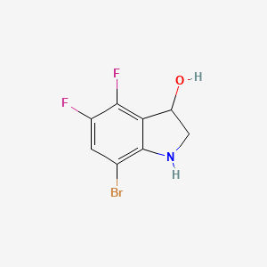 molecular formula C8H6BrF2NO B1406291 7-Bromo-4,5-difluoro-3-hydroxyindoline CAS No. 1707374-08-0