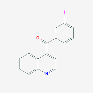 molecular formula C16H10INO B1406294 4-(3-碘苯甲酰)喹啉 CAS No. 1706458-30-1