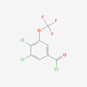 molecular formula C8H2Cl3F3O2 B1406299 3,4-Dichloro-5-(trifluoromethoxy)benzoyl chloride CAS No. 1706458-00-5