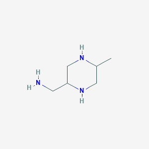 molecular formula C6H15N3 B140630 (5-Methylpiperazin-2-yl)methanamine CAS No. 136665-35-5
