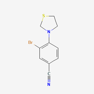 molecular formula C10H9BrN2S B1406314 3-Bromo-4-(thiazolidin-3-yl)benzonitrile CAS No. 1774896-33-1