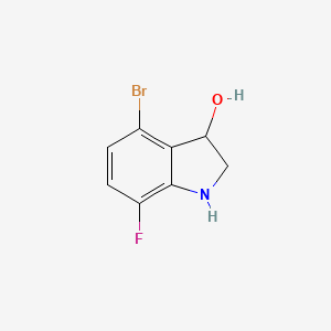 molecular formula C8H7BrFNO B1406315 4-Bromo-7-fluoro-3-hydroxyindoline CAS No. 1779123-84-0