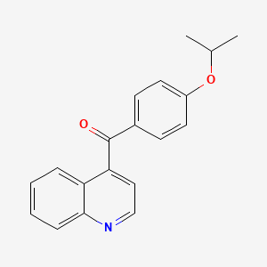 molecular formula C19H17NO2 B1406319 4-(4-Isopropoxybenzoyl)quinoline CAS No. 1706443-70-0