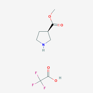 molecular formula C8H12F3NO4 B1406320 (R)-Methyl pyrrolidine-3-carboxylate trifluoroacetate CAS No. 1523530-44-0