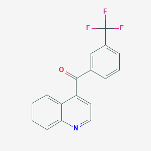 molecular formula C17H10F3NO B1406326 4-(3-三氟甲基苯甲酰)喹啉 CAS No. 1706429-71-1