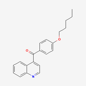 molecular formula C21H21NO2 B1406330 4-(4-Pentyloxybenzoyl)quinoline CAS No. 1706462-91-0