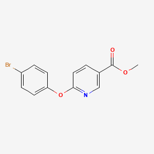 molecular formula C13H10BrNO3 B1406338 Methyl 6-(4-bromophenoxy)nicotinate CAS No. 1706437-49-1