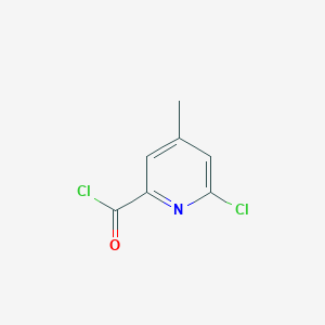 molecular formula C7H5Cl2NO B1406345 6-氯-4-甲基吡啶-2-甲酰氯 CAS No. 1261432-55-6