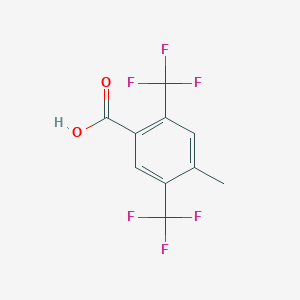 molecular formula C10H6F6O2 B1406349 4-甲基-2,5-双(三氟甲基)苯甲酸 CAS No. 1706436-17-0