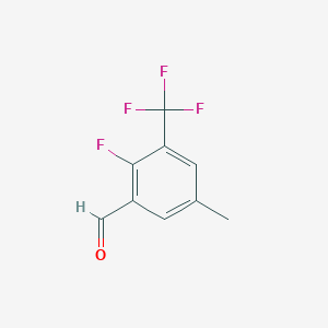 molecular formula C9H6F4O B1406355 2-氟-5-甲基-3-(三氟甲基)苯甲醛 CAS No. 1706458-33-4