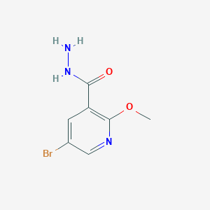 molecular formula C7H8BrN3O2 B1406357 5-溴-2-甲氧基烟酰肼 CAS No. 1706430-13-8