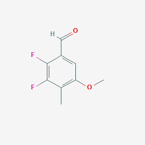 molecular formula C9H8F2O2 B1406360 2,3-二氟-5-甲氧基-4-甲基苯甲醛 CAS No. 1706430-72-9