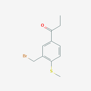 1-(3-(Bromomethyl)-4-(methylthio)phenyl)propan-1-one