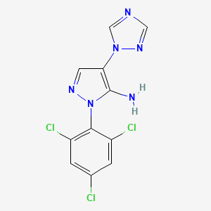 4-(1H-1,2,4-Triazol-1-yl)-1-(2,4,6-trichlorophenyl)-1H-pyrazol-5-amine