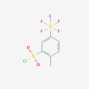 molecular formula C7H6ClF5O2S2 B1406362 2-甲基-5-(五氟硫)苯磺酰氯 CAS No. 1706458-82-3