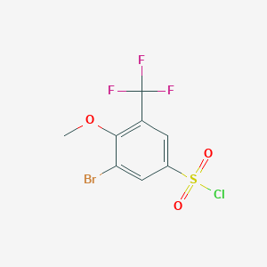 molecular formula C8H5BrClF3O3S B1406363 3-Bromo-4-methoxy-5-(trifluoromethyl)benzenesulfonyl chloride CAS No. 1706453-20-4