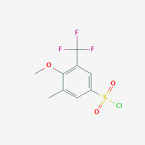 molecular formula C9H8ClF3O3S B1406364 4-甲氧基-3-甲基-5-(三氟甲基)苯磺酰氯 CAS No. 1706435-16-6