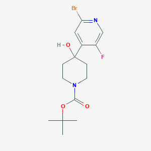 Tert-butyl 4-(2-bromo-5-fluoropyridin-4-yl)-4-hydroxypiperidine-1-carboxylate