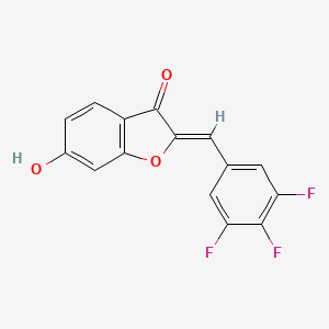 molecular formula C15H7F3O3 B1406365 (2Z)-6-羟基-2-(3,4,5-三氟苯甲亚甲基)-1-苯并呋喃-3(2H)-酮 CAS No. 1627411-97-5