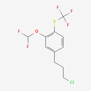 1-(3-Chloropropyl)-3-(difluoromethoxy)-4-(trifluoromethylthio)benzene