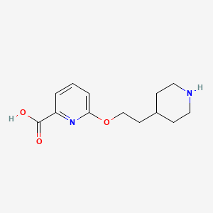 molecular formula C13H18N2O3 B1406368 6-(2-Piperidin-4-ylethoxy)pyridine-2-carboxylic acid CAS No. 1706438-44-9