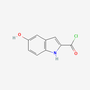 molecular formula C9H6ClNO2 B1406369 5-Hydroxy-1H-indole-2-carbonyl chloride CAS No. 1706462-53-4
