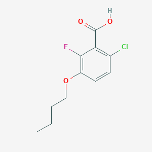 molecular formula C11H12ClFO3 B1406375 3-丁氧基-6-氯-2-氟苯甲酸 CAS No. 1706435-00-8