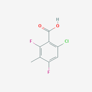 molecular formula C8H5ClF2O2 B1406377 6-氯-2,4-二氟-3-甲基苯甲酸 CAS No. 1706446-43-6