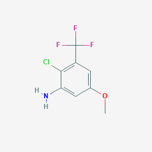 molecular formula C8H7ClF3NO B1406382 2-Chloro-5-methoxy-3-(trifluoromethyl)aniline CAS No. 1706436-22-7