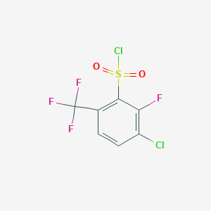 molecular formula C7H2Cl2F4O2S B1406385 3-氯-2-氟-6-(三氟甲基)苯磺酰氯 CAS No. 1706461-25-7