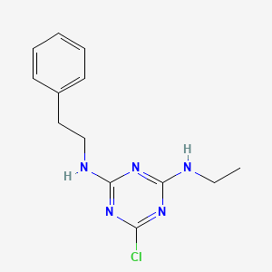 6-Chloro-N~2~-ethyl-N~4~-(2-phenylethyl)-1,3,5-triazine-2,4-diamine